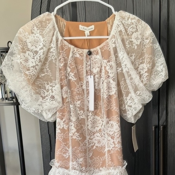 For Love & Lemons NWT FABULOUS Verbena Lace Tiered Mini Dress NWT Medium - Picture 6 of 12